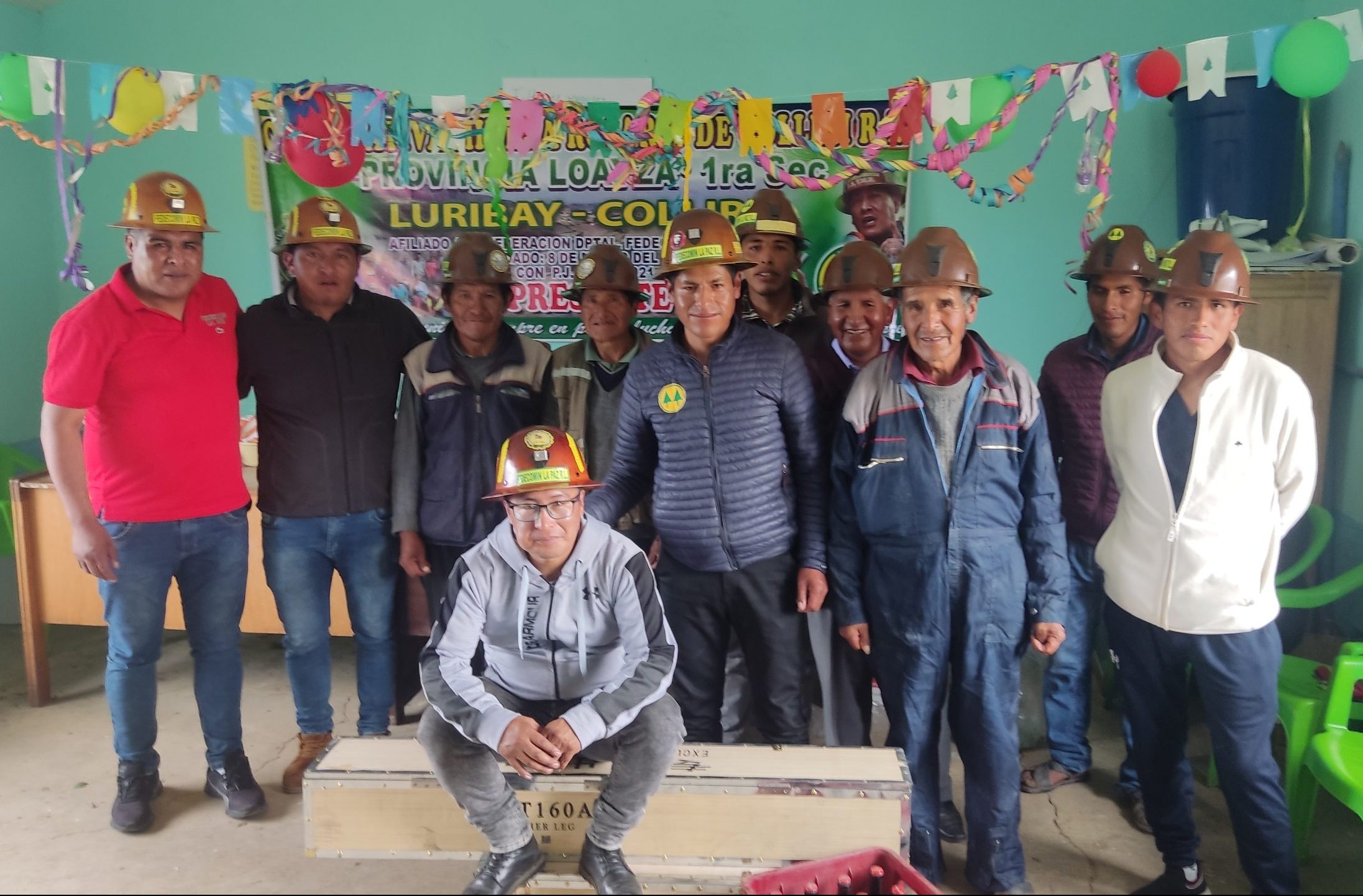 FEDECOMIN LA PAZ R.L. presente en el II aniversario de la Cooperativa Minera «Rosario de Colliri» R.L.